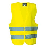 Korntex KWG100XS Chaleco Reflectante estándar para niños- Amarillo- Extra-Small